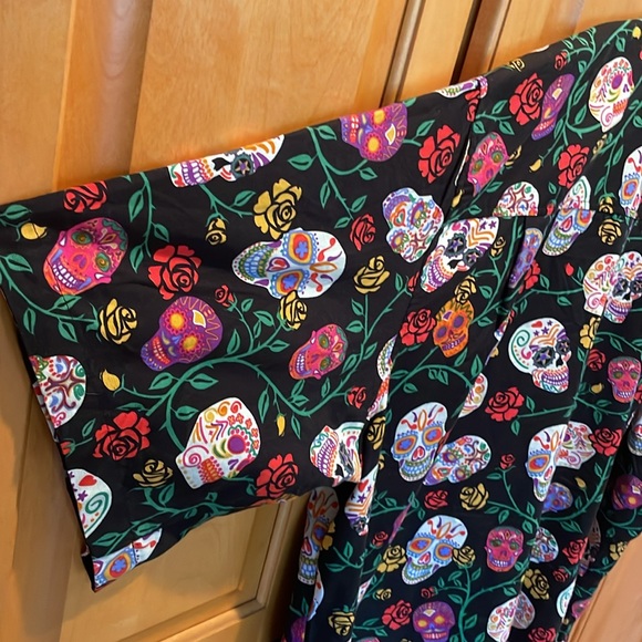 David Carey Originals Sugar Skull Hawaiian Shirt 3X - Picture 4 of 7